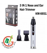 Rechargeable 3 IN 1 Nose and Ear Hair Trimmer KM-6651